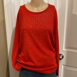 Brand New Laura Scott Rhinestone Sweater 
Size XL